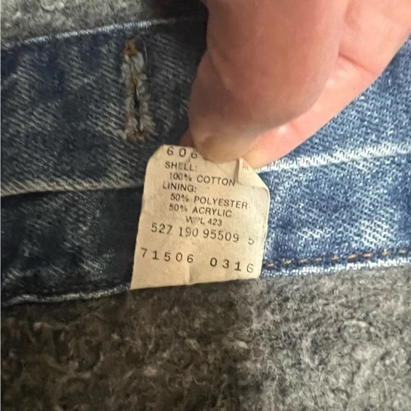 Vintage Levi’s 71506‑0316 Blanket Lined Denim Trucker Jacket Men’s 48L (Fits XXL - Picture 8 of 15